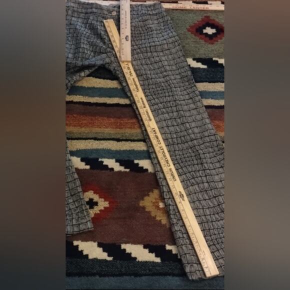 Signe Paris VINTAGE Textured Bronze Metallic Crepey Bootcut Pants 8 - Picture 6 of 11